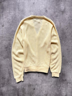 Vintage 1970's Pinnacle USA Virgin Orlon Summer Yellow Button Knitted Cardigan.