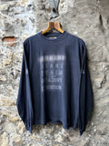 Vintage 1980's Armani Jeans Denin Exhibition LS Cotton Graphic Tee.