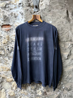 Vintage 1980's Armani Jeans Denin Exhibition LS Cotton Graphic Tee.