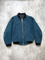 Vintage 1980's Hugo Boss Cashmere Wool Cropped Quilted Bomber Blouson.