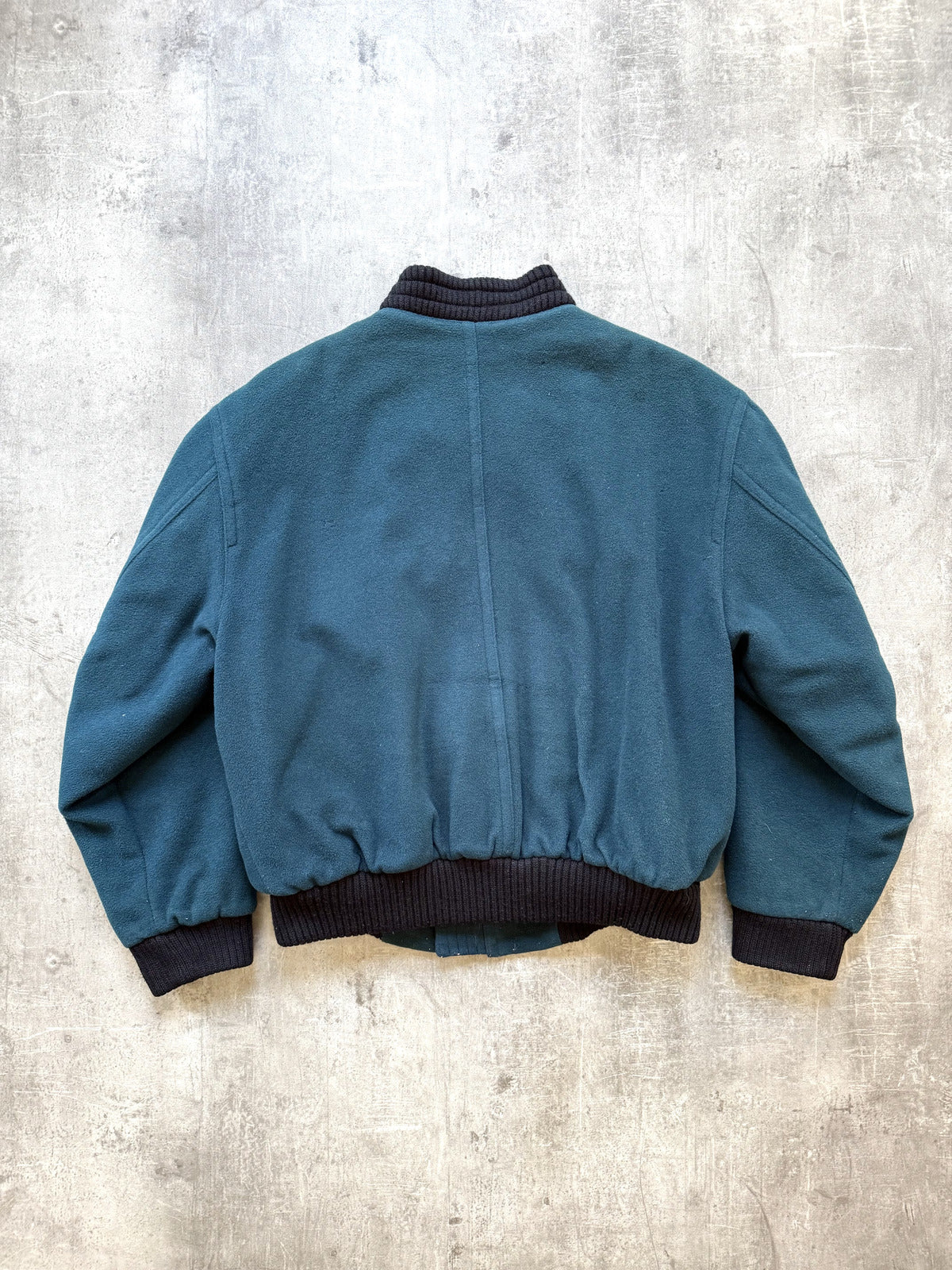 Vintage 1980's Hugo Boss Cashmere Wool Cropped Quilted Bomber Blouson.