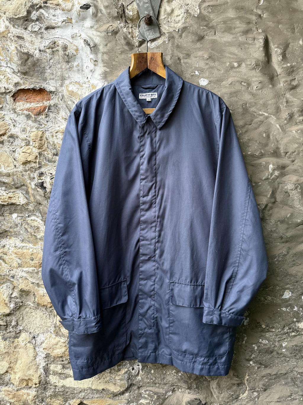 Vintage 1990’s Duffer St. George Lightweight Double Pocket Rain Coat.