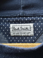 Vintage 1980's Paul Smith Sportswear Mock Neck Dot Pattern Cotton Sweatshirt.