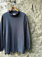 Vintage 1980's Paul Smith Sportswear Mock Neck Dot Pattern Cotton Sweatshirt.