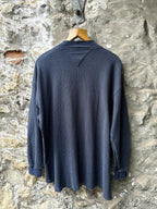 Vintage 1980's Paul Smith Sportswear Mock Neck Dot Pattern Cotton Sweatshirt.