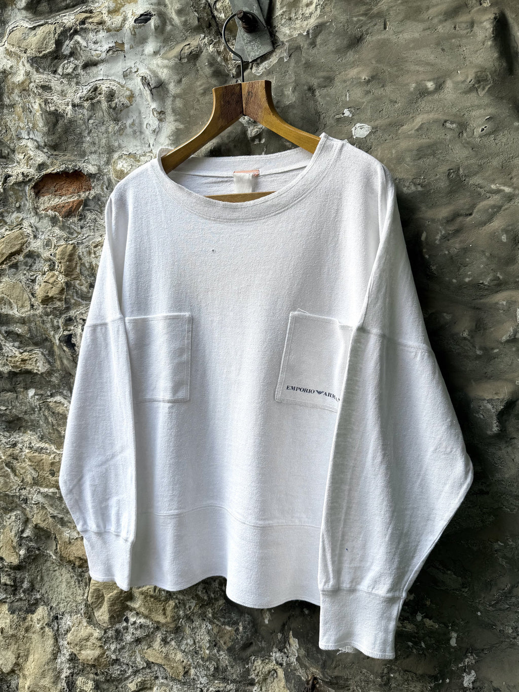 Vintage 1980's Emporio Armani Double Pocket Smock Sweatshirt.