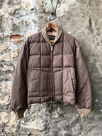 Vintage 1970’s Tempco Seattle Shawl Collar Down Quilt Talon Zip Puffer Blouson.