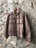 Vintage 1970’s Tempco Seattle Shawl Collar Down Quilt Talon Zip Puffer Blouson.