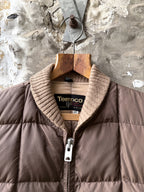 Vintage 1970’s Tempco Seattle Shawl Collar Down Quilt Talon Zip Puffer Blouson.