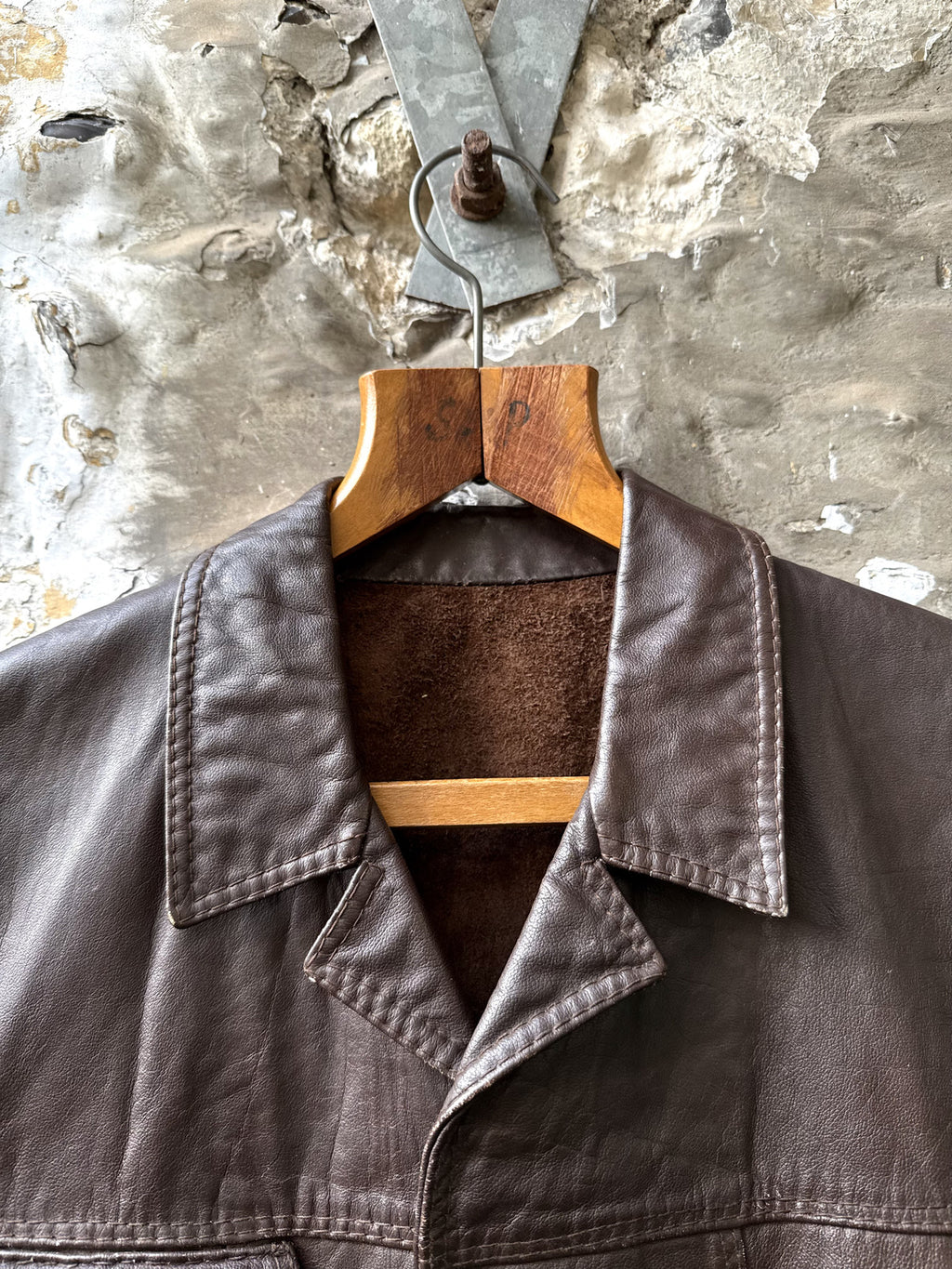 Vintage 40s 50s Modified Leather Utility Shooting Vest.