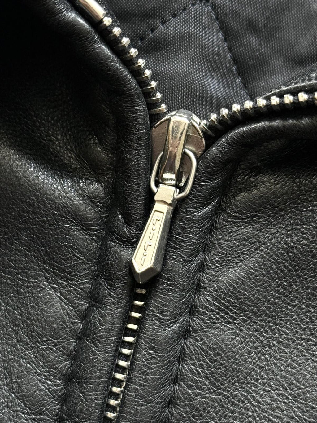Vintage 1980's Woodhouse English Riri Zipper Cropped Leather Motorcycle Blouson.