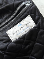 Vintage 1980's Woodhouse English Riri Zipper Cropped Leather Motorcycle Blouson.