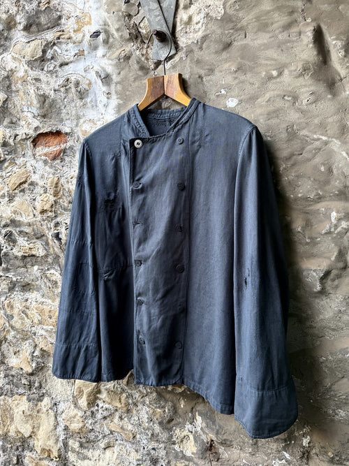 Vintage 1940’s Vetra France Garment Dyed Double Breasted Sanfor Cotton Chef Work Shirt.