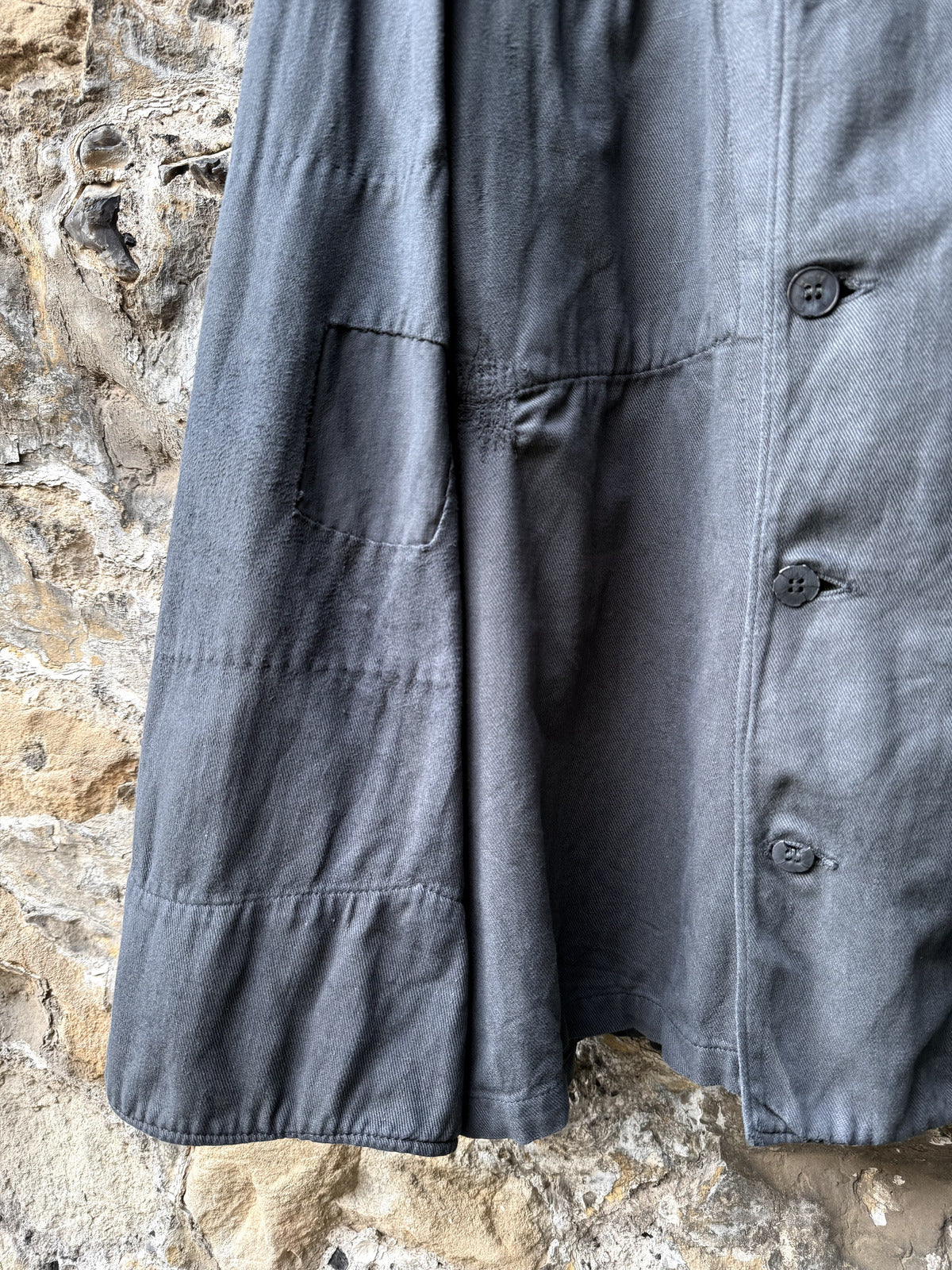 Vintage 1940’s Vetra France Garment Dyed Double Breasted Sanfor Cotton Chef Work Shirt.