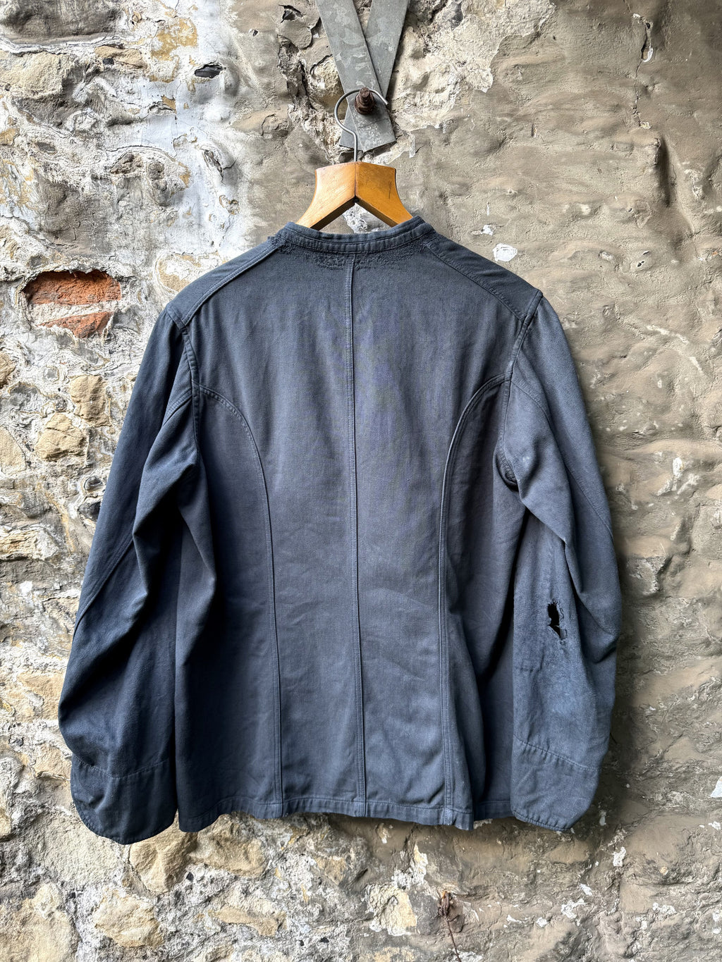 Vintage 1940’s Vetra France Garment Dyed Double Breasted Sanfor Cotton Chef Work Shirt.