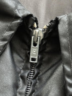 Vintage 1970’s Lightweight Black Nylon Dagger Collar Workwear Mechanics Blouson.
