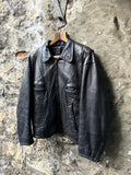 Vintage 1980's Woodhouse English Riri Zipper Cropped Leather Motorcycle Blouson.