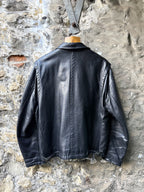 Vintage 1980's Woodhouse English Riri Zipper Cropped Leather Motorcycle Blouson.