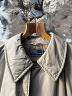 1990's Polo Ralph Lauren Double Breasted Goose Down Belted Commander Trench Coat