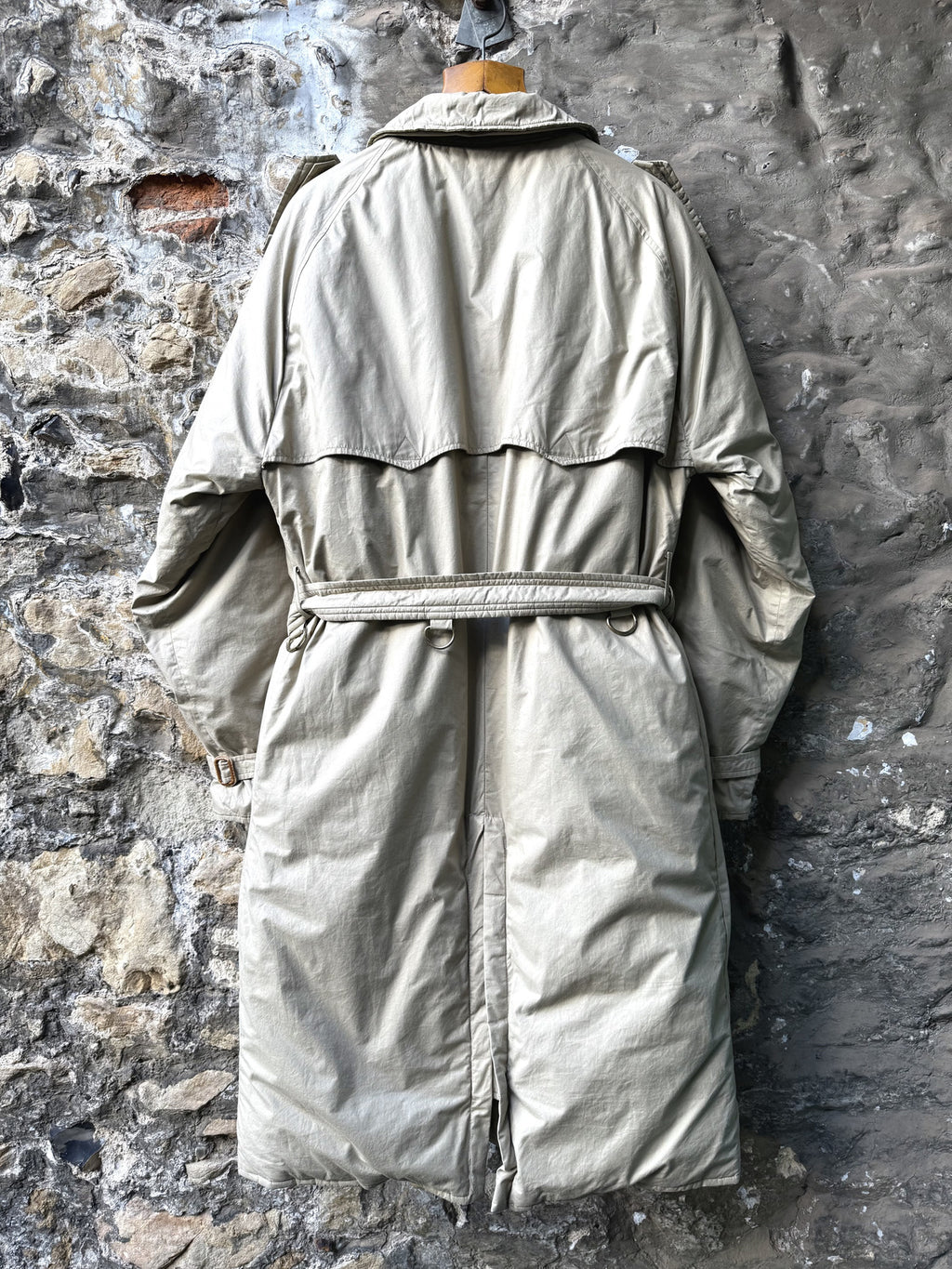1990's Polo Ralph Lauren Double Breasted Goose Down Belted Commander Trench Coat