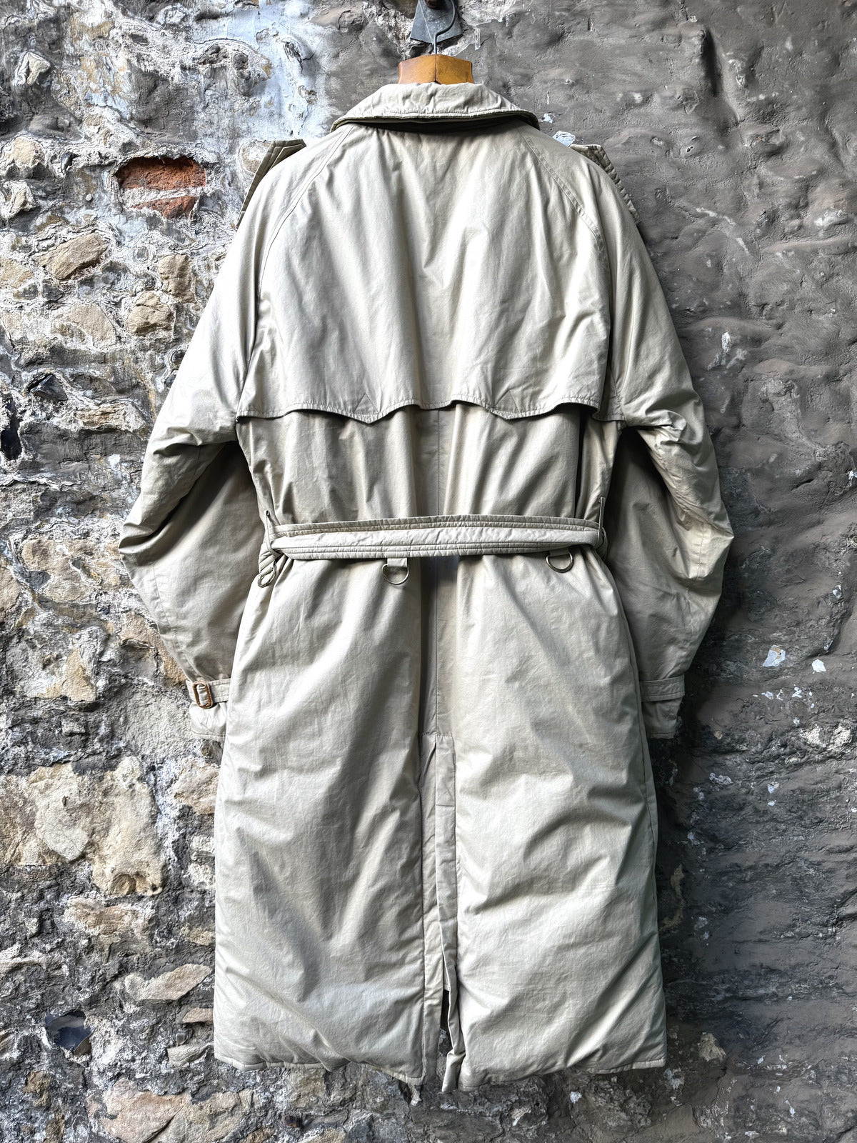 1990's Polo Ralph Lauren Double Breasted Goose Down Belted Commander Trench Coat