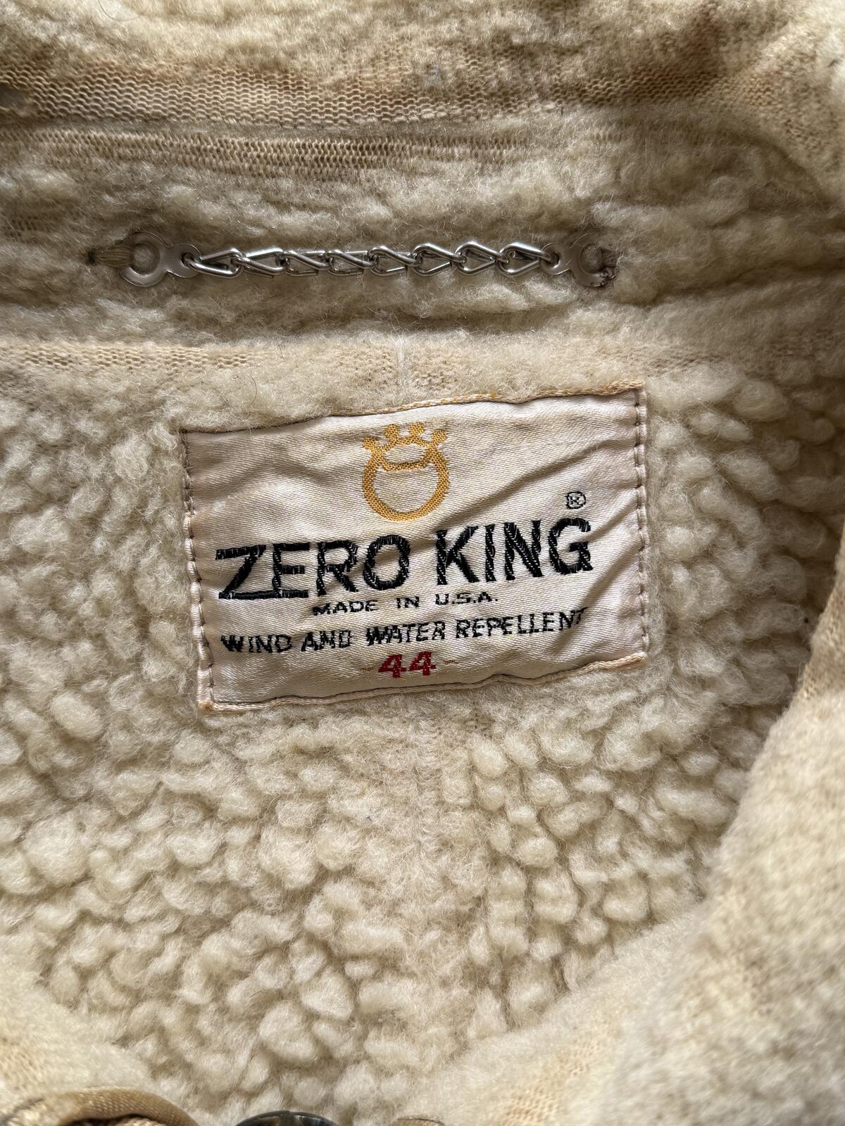 Vintage 1960's Zero King Talon Zip Corduroy Pile Fleece Cropped Bomber Jacket.