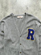 Vintage 1970’s Fox Collection Made in USA Letterman Varsity Knitted Cardigan.