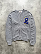 Vintage 1970’s Fox Collection Made in USA Letterman Varsity Knitted Cardigan.