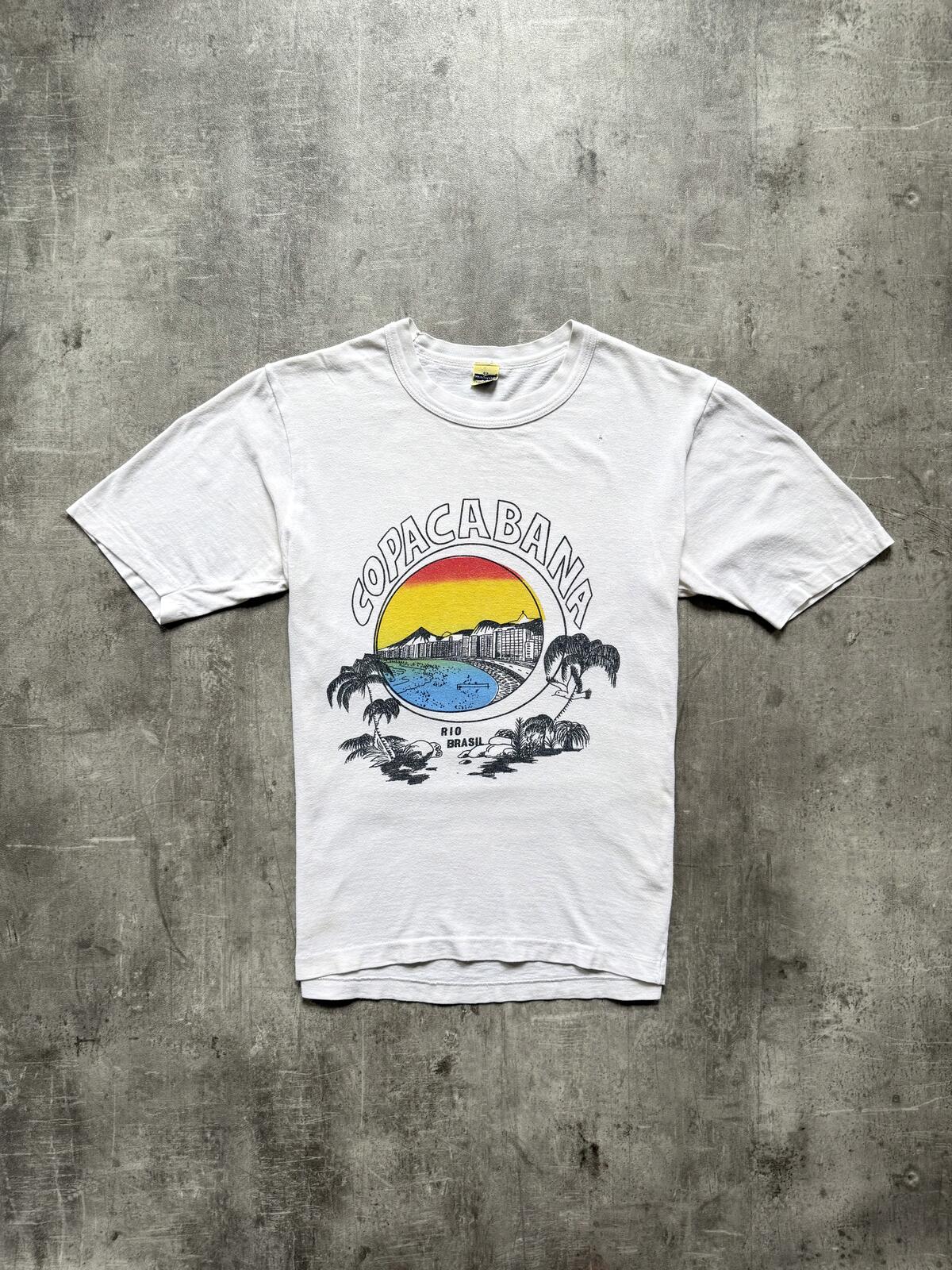Vintage 1980's Brazilian Copacabana Single Stitch Holiday Graphic T-shirt.