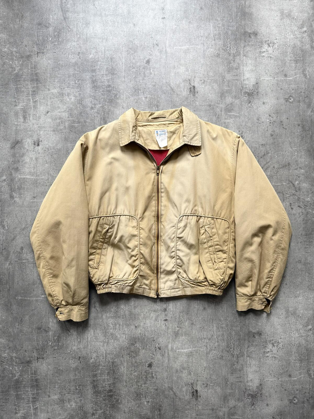 Vintage 1990’s Beams Japan Sunfaded Cropped Boxy Modular Drizzler Blouson.
