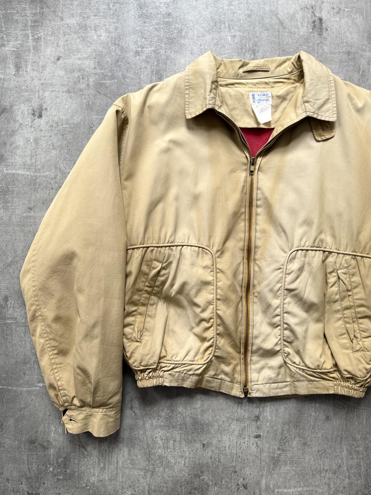 Vintage 1990’s Beams Japan Sunfaded Cropped Boxy Modular Drizzler Blouson.