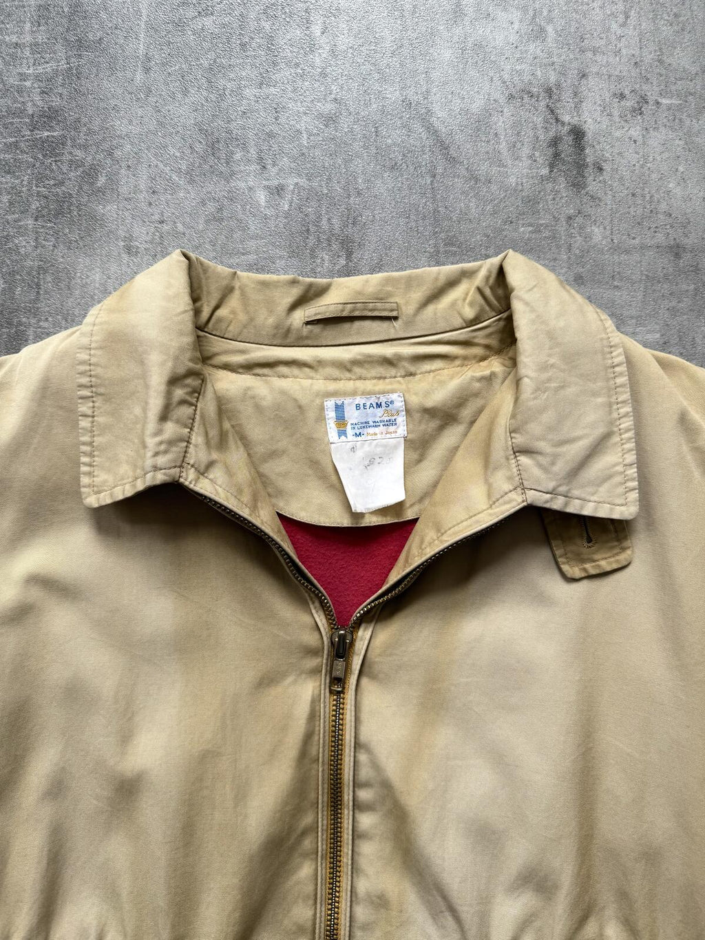 Vintage 1990’s Beams Japan Sunfaded Cropped Boxy Modular Drizzler Blouson.