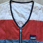 Vintage 1980's Musto Quilted Colourblock Technical Sailing Vest.